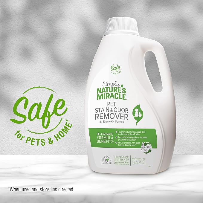 Simply Pet Stain and Odor Remover, 128 Ounce, Made with 86% Plant-Derived Surfactants, Multicolor, alternate product view 3