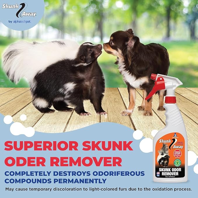 SkunkAway Skunk Odor Remover - Skunk Odor Eliminator for Pets, Fabrics, Carpets, and Surfaces - Easy to Use Pet Spray Bottle