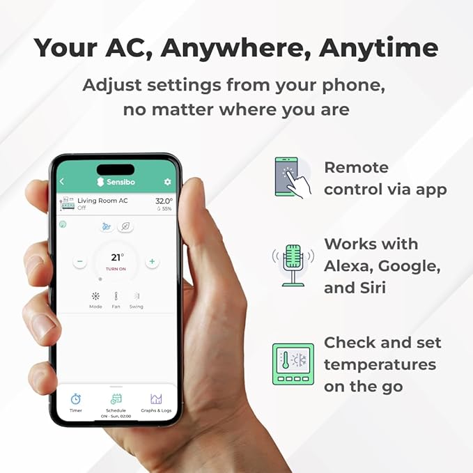 Sky, Smart Wireless Air Conditioner Controller. Quick & Easy DIY Installation. Maintains Comfort with Energy Efficient.