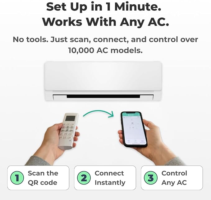 Sky, Smart Wireless Air Conditioner Controller. Quick & Easy DIY Installation. Maintains Comfort with Energy Efficient.