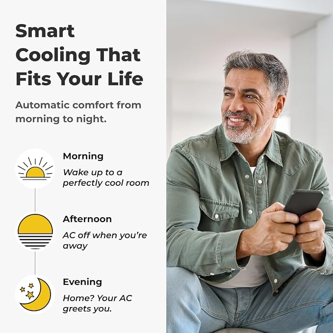 Sky, Smart Wireless Air Conditioner Controller. Quick & Easy DIY Installation. Maintains Comfort with Energy Efficient.