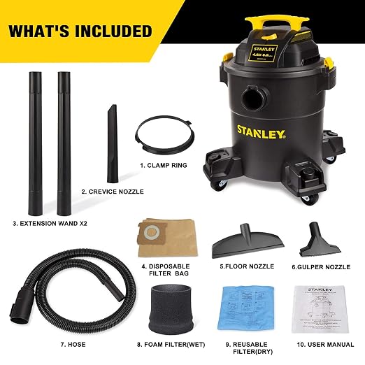 SL18116P Wet/Dry Vacuum, 6 Gallon, 4 Horsepower Black, alternate product view 4