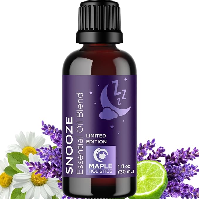 Sleep Essential Oil Blend for Diffuser - Snooze Blend Essential Oil for Sleep with Lavender Roman Chamomile Cedarwood and