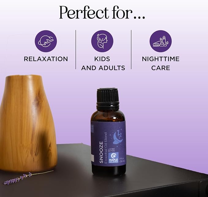 Sleep Essential Oil Blend for Diffuser - Snooze Blend Essential Oil for Sleep with Lavender Roman Chamomile Cedarwood and