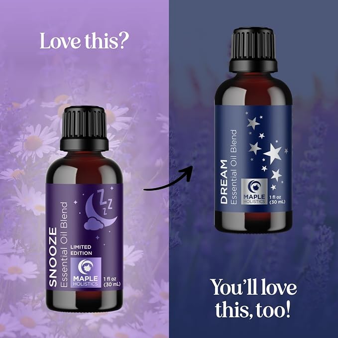 Sleep Essential Oil Blend for Diffuser - Snooze Blend Essential Oil for Sleep with Lavender Roman Chamomile Cedarwood and