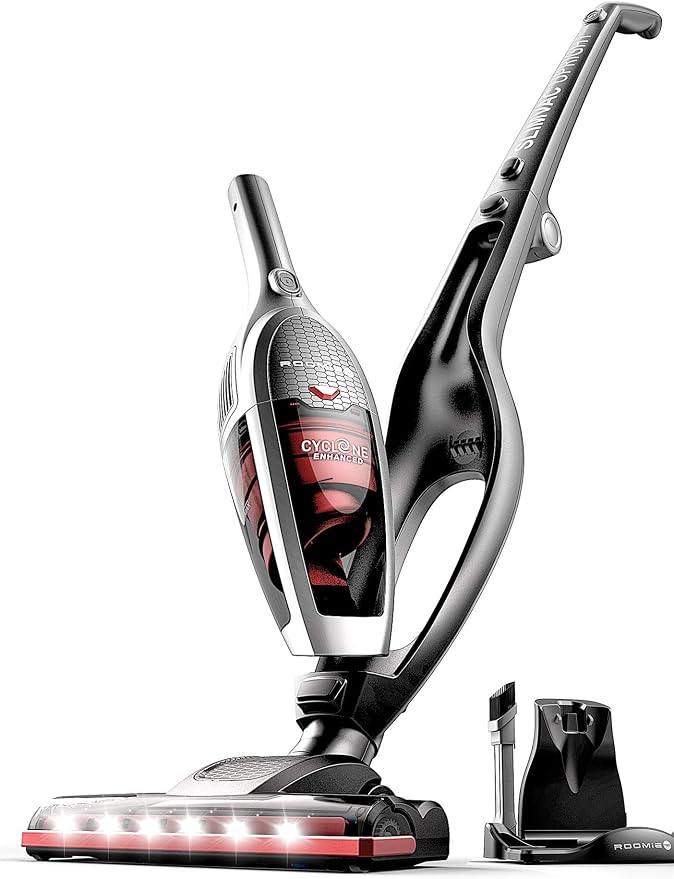SlimVac Cordless Vacuum Cleaner for Home – 2200mAh Battery, High Suction Power, Lightweight 2-in-1 Handheld with Bagless