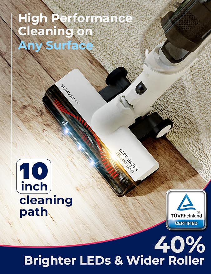 SlimVac Pro Cordless Vacuum Cleaner for Home - 2200mAh Battery, High Suction Power, Lightweight, alternate product view 4