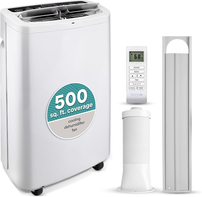 Small Air Conditioner Portable 14,000 BTU with Built-in Dehumidifier - Portable AC unit for rooms up to 650 sq ft, product