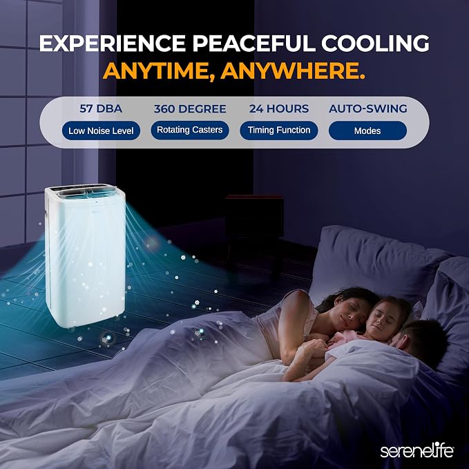 Small Air Conditioner Portable 14,000 BTU with Built-in Dehumidifier - Portable AC unit for rooms up to 650 sq ft, alternate