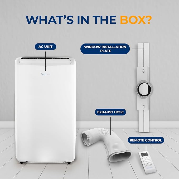 Small Air Conditioner Portable 14,000 BTU with Built-in Dehumidifier - Portable AC unit for rooms up to 650 sq ft, alternate