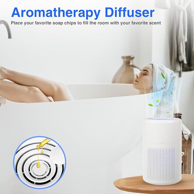 Small Air Purifier for Bedroom Home: Personal Desk Mini Air Purifier – Filters Smoke Dander Hair Odors, alternate product