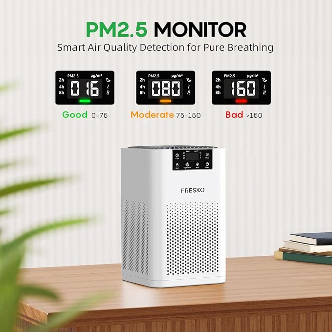 Small Air Purifier for Home, HEPA Air Purifiers for Pet Hair, Odors, Quiet Air Cleaner with Aromatherapy for Bedroom &