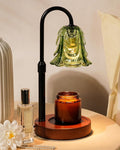 Small Candle Warmer Lamp with Timer, Adjustable Green Lamp Warmer for Jar Candles, Unique Women Gifts for Birthday, Dimmable