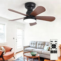 Small Ceiling Fan with Lights: 28-Inch Flush Mount Fan with Light and Remote - Low Profile Ceiling Fans