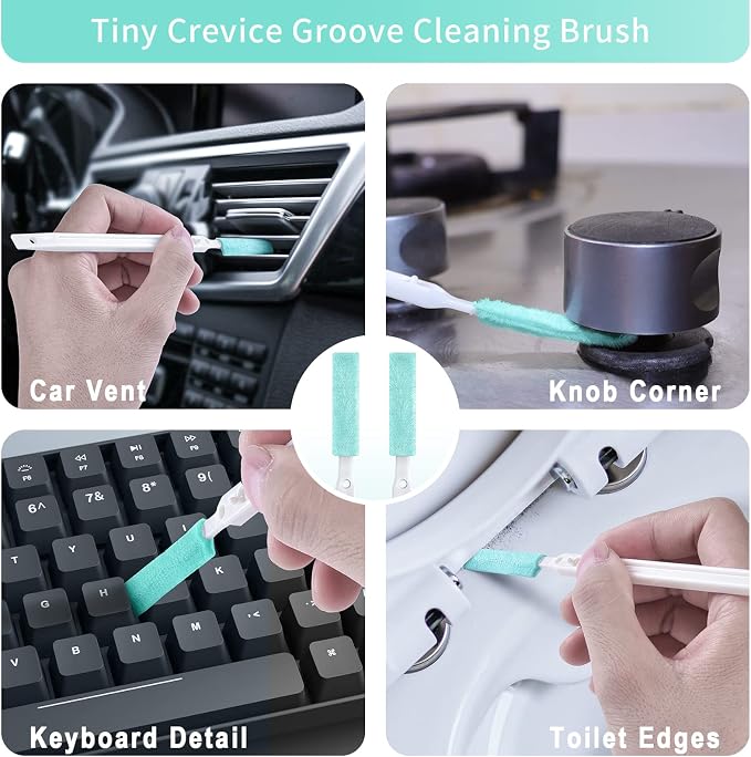 Small Cleaning Brush Tight Spaces, 8pcs Crevice Cleaning Brushes Tool for Household Use, Tiny Cleaning Brush Mini Parts