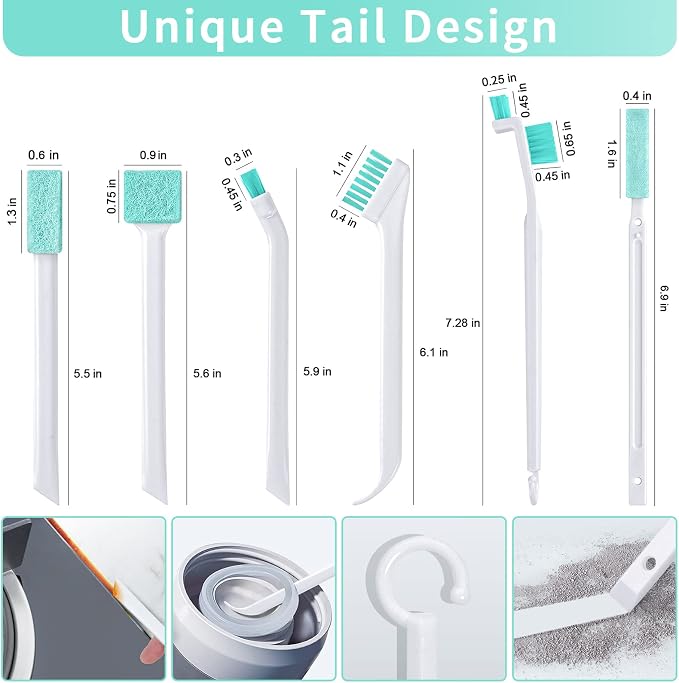 Small Cleaning Brush Tight Spaces, 8pcs Crevice Cleaning Brushes Tool for Household Use, Tiny Cleaning Brush Mini Parts