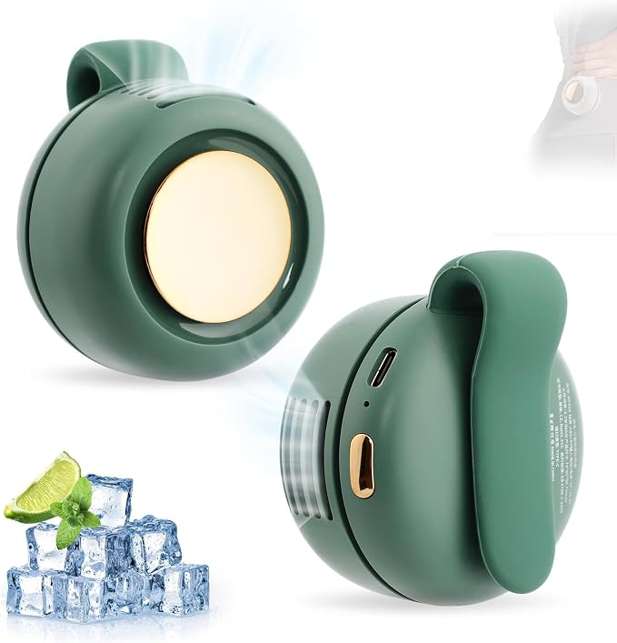 Small Clip Fan, Personal Waist Fans,Portable Silent Mini Bladeless Fan Clip On for Shirt,Hands-Free Personal Clip Fans 3