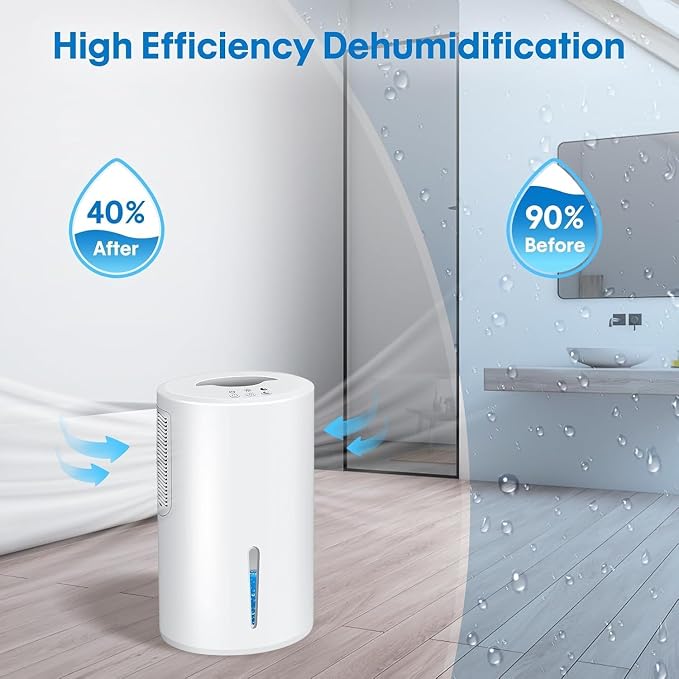 Small Dehumidifier for Bedroom up to 1000 Sq.Ft, 68 OZ Water Tank Dehumidifier for Home with Auto Shut-Off, alternate product