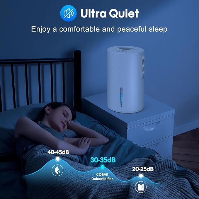 Small Dehumidifier for Bedroom up to 1000 Sq.Ft, 68 OZ Water Tank Dehumidifier for Home with Auto Shut-Off, alternate product