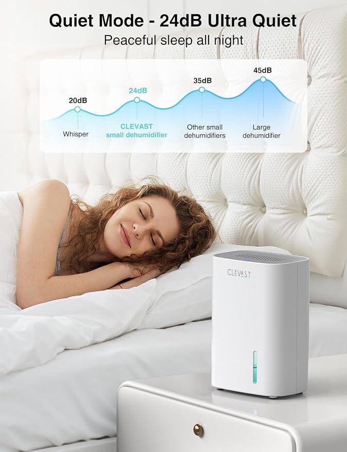 Small Dehumidifier for Home, 30oz Compact Mini Dehumidifier with Auto Shut-Off, alternate product view 4