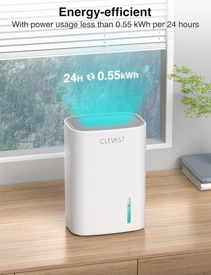 Small Dehumidifier for Home, 30oz Compact Mini Dehumidifier with Auto Shut-Off, alternate product view 5
