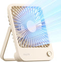 Small Desk Fan Battery Operated, 180° Foldable Portable Fan, 4 Speeds Adjustable Ultra Quiet for Home Office Travel