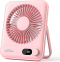 Small Desk Fan Personal Fans: 5000mah 25 Hours Battery Office Quiet Mini Desktop Fan Portable Rechargeable Travel Essentials