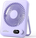 Small Desk Fan Personal Fans: 5000mah 25 Hours Battery Office Quiet Mini Desktop Fan Portable Rechargeable