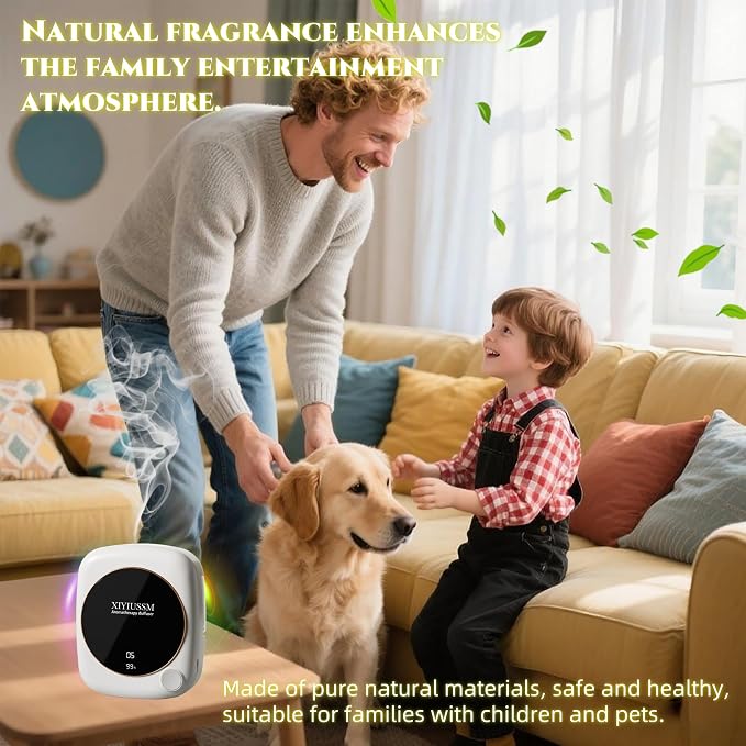Small Essential Oil Diffuser for Home Office Travel Ultrasonic Aromatherapy Waterless Cordless Diffuser with 7 Mist Modes for