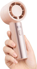 Small Handheld Personal Fan, Powerful High Speed Turbo Cooling, 4000mAh USB Rechargeable Battery Powered Mini Portable Fan