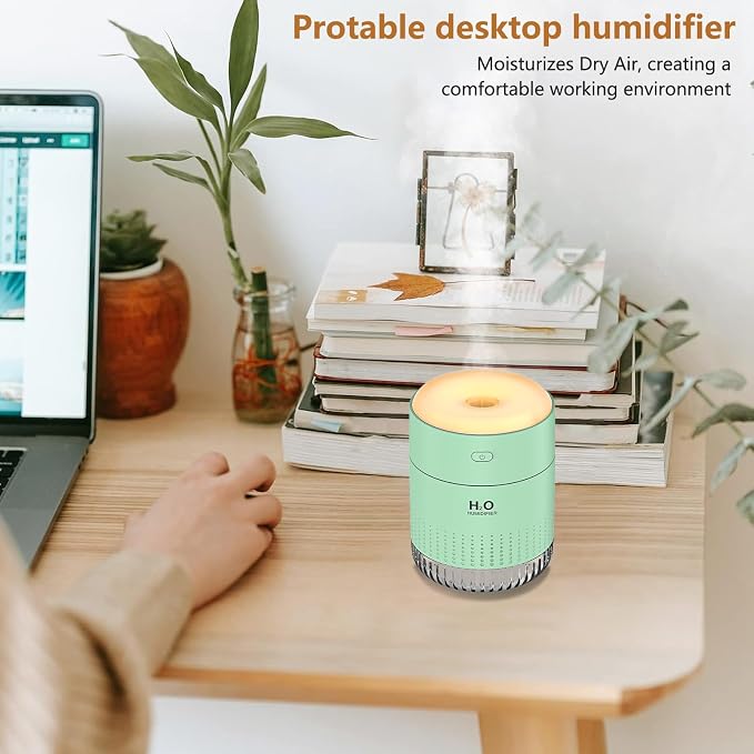 Small Humidifiers for Bedroom 350ml Mini Portable Humidifier for Travel Plants Humidifier, alternate product view 5