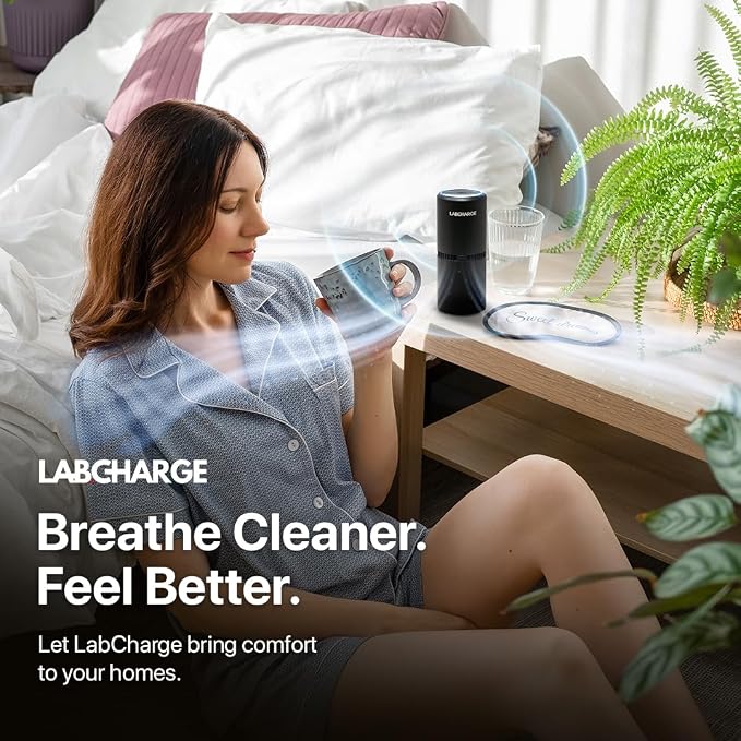Small Ionic Air Purifier for Home & Bedroom – Silent HEPA Filter – Covers 250 Sq Ft - Free Cleaner for Pets, Hair, Smoke