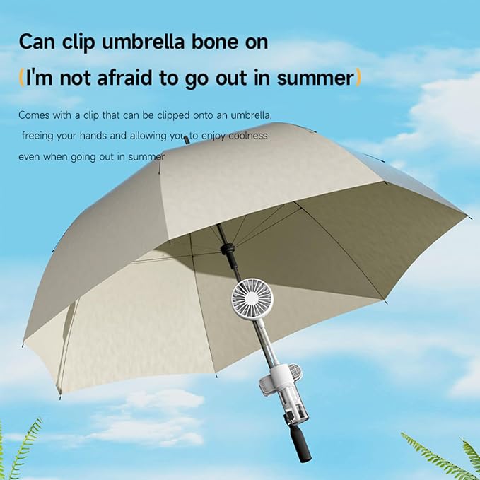 Small Personal Mist Fan with Water Spray Cooling, with a built-in clip, fan head is fully flexible, Rechargeable, alternate