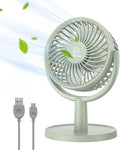 Small Personal USB Powered Fan with 4 Speeds, Portable Desk Fans with 310° Rotation, Mini Powerful Table Fans, Air Cooling