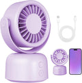 Small Quiet Desktop Fan, 3 Speeds Oscillating Fan with Auto 90° Rotate & Manual 120° Tilt Head, 0.72 Lb USB-C Corded Powered