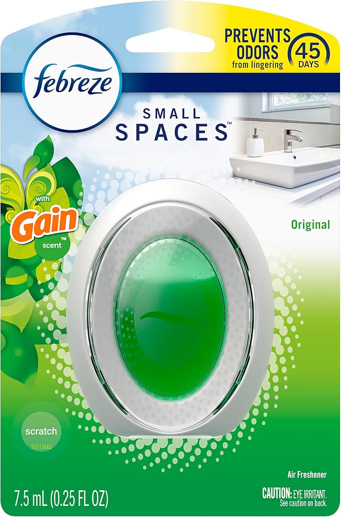 Small Spaces Air Freshener with Gain Scent, Original, 1 Count, Green, 0.25 Fl Oz (Pack of 1), alternate product view 10