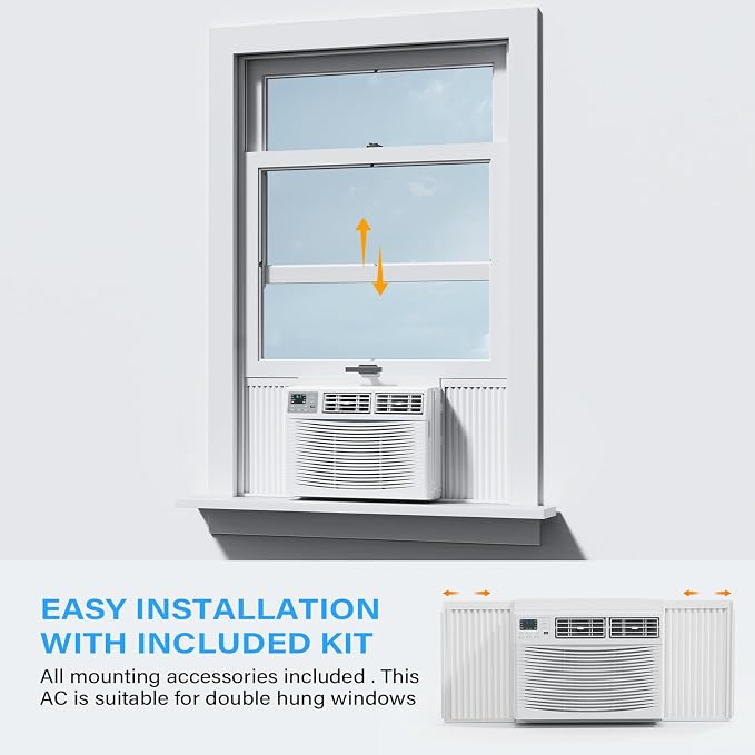 Smart 10000 BTU Window Air Conditioner with WiFi, Energy Saving Window AC Unit with Remote & App Control, alternate product