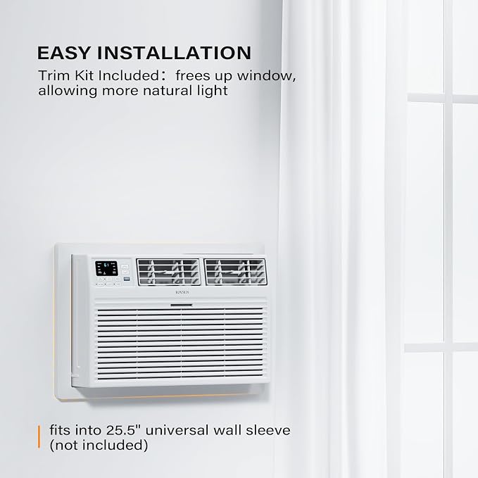 Smart 12000 BTU Through the Wall Air Conditioner with Heat, Wall AC Unit & Heater Combo with Remote, APP & Voice Control &