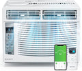 Smart 6000 BTU Window Air Conditioner with WiFi, Energy Saving Window AC Unit with Remote & App Control & Timer Function &