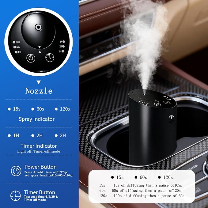 Smart AI Control Essential Oil Diffuser, Ultrasonic Aromatherapy Fragrant Oil Humidifier Vaporizer, alternate product view 2