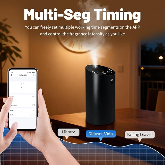 Smart AI Control Essential Oil Diffuser, Ultrasonic Aromatherapy Fragrant Oil Humidifier Vaporizer, alternate product view 7