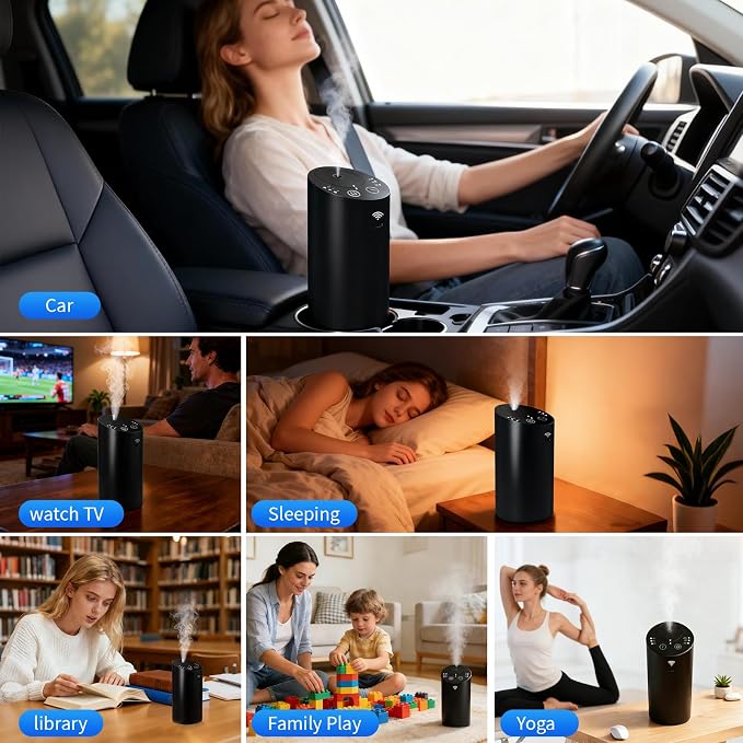 Smart AI Control Essential Oil Diffuser, Ultrasonic Aromatherapy Fragrant Oil Humidifier Vaporizer, alternate product view 8