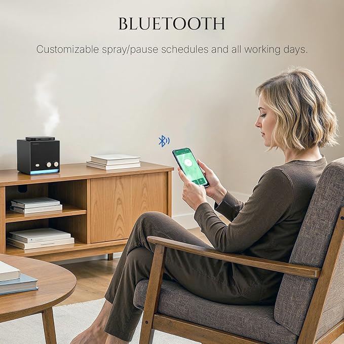 Smart Aroma Waterless Essential Oil Diffuser, Cold Air Tech Scent Air Machine for 2000 Sq Ft, alternate product view 5