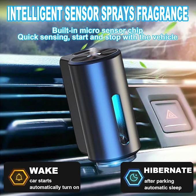 Smart Car Air Freshener, Car Air Freshener Diffuser, Rechargeable Cars Aroma Diffuser, alternate product view 3