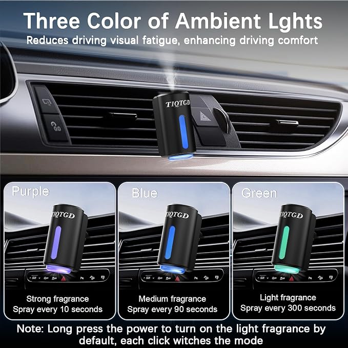 Smart Car Air Freshener, Car Air Freshener Diffuser with 3 Adjustable Light Modes, alternate product view 2