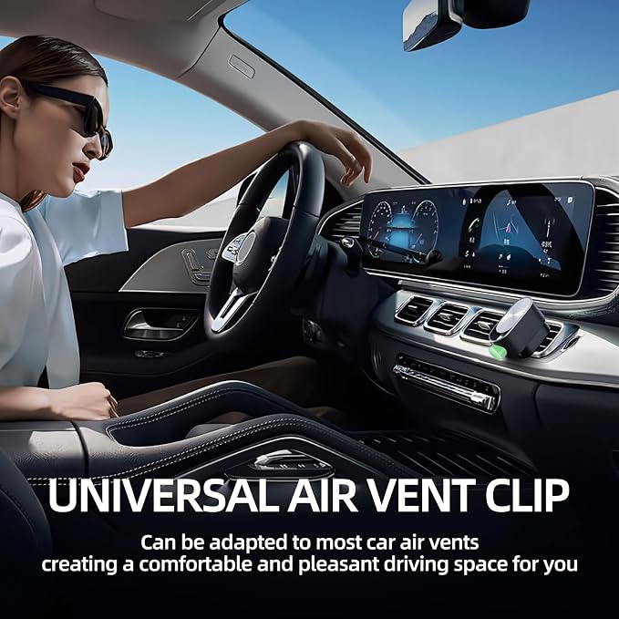 Smart Car Air Freshener Diffuser - Rechargeable Car Diffuser with 3 Modes, Ultrasonic Aroma Diffuser with 4 Essential Oils