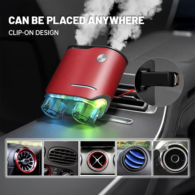 Smart Car Air Freshener, Dual-Channel Diffuser, Long-Lasting Scent Air Freshener Three Adjustable Modes, alternate product