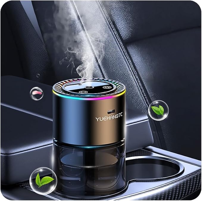 Smart Car Air Freshener for Men, Car Diffuser with 180ml Large Volume for 7 Months, Auto On/Off & 3 Adjustable Modes, product