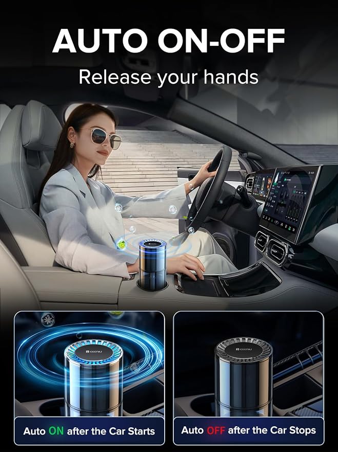 Smart Car Air Freshener, Larger 135ml Capacity, Long-Lasting 6-Month Fragrance, Auto On/Off, Quiet Operation, alternate