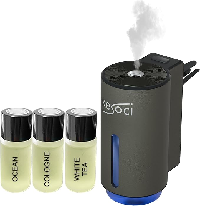 Smart Car Air Freshener: Revolutionary Smart Car Diffuser Vent Clip with 3 Exclusive 10 ml Fragrances (Fresh Essence